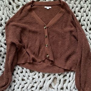 Brown cardigan top